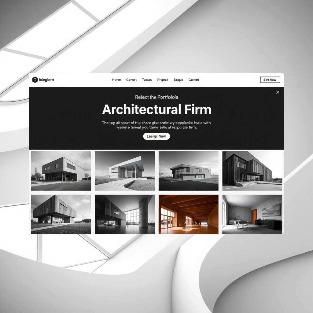 Architectural firm portfolio showcasing building designs
