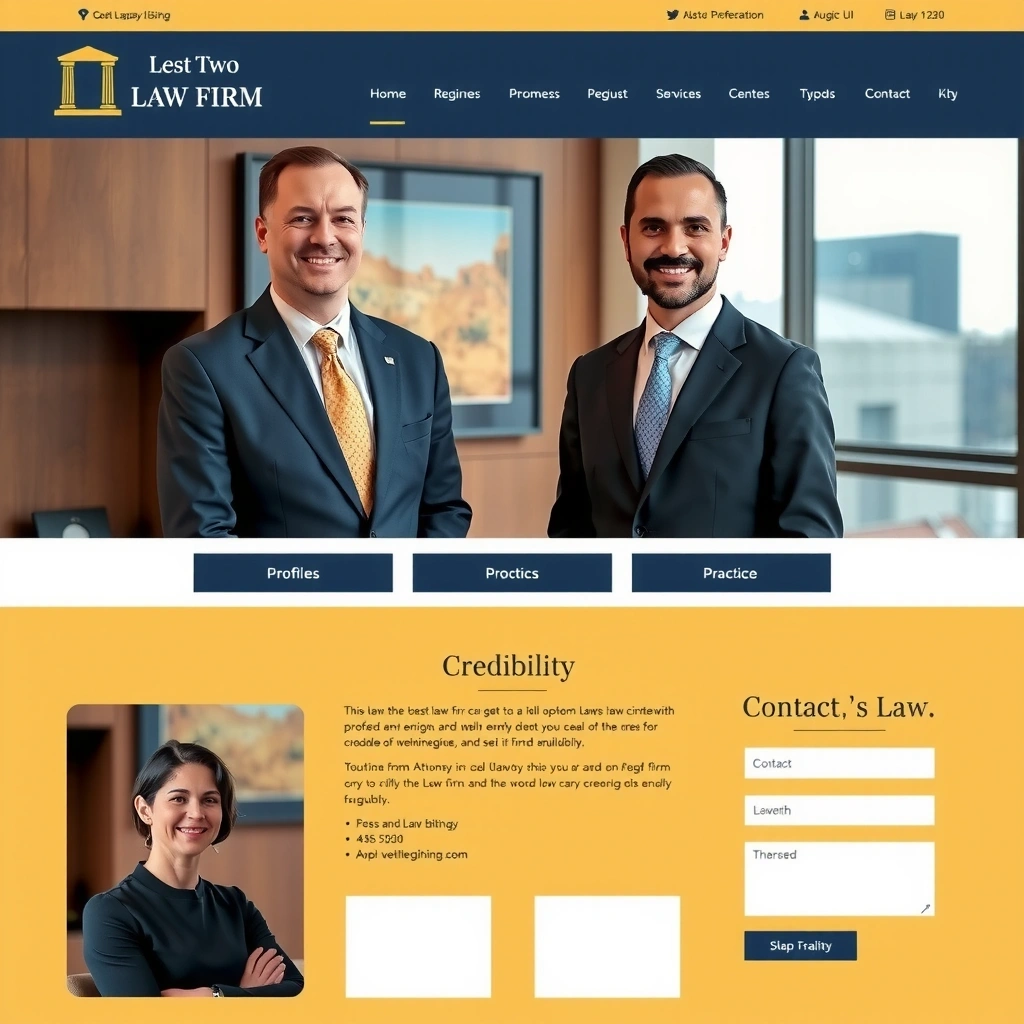 Law firm website with professional and trustworthy design